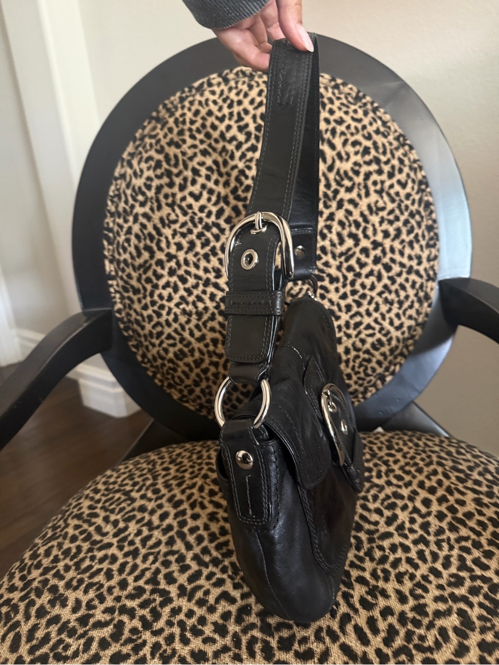 Y2K Coach Black Leather Soho Shoulder Bag - Picture 7 of 10